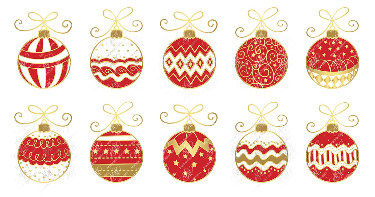 clipart: red-white balls • MarMarClipArt